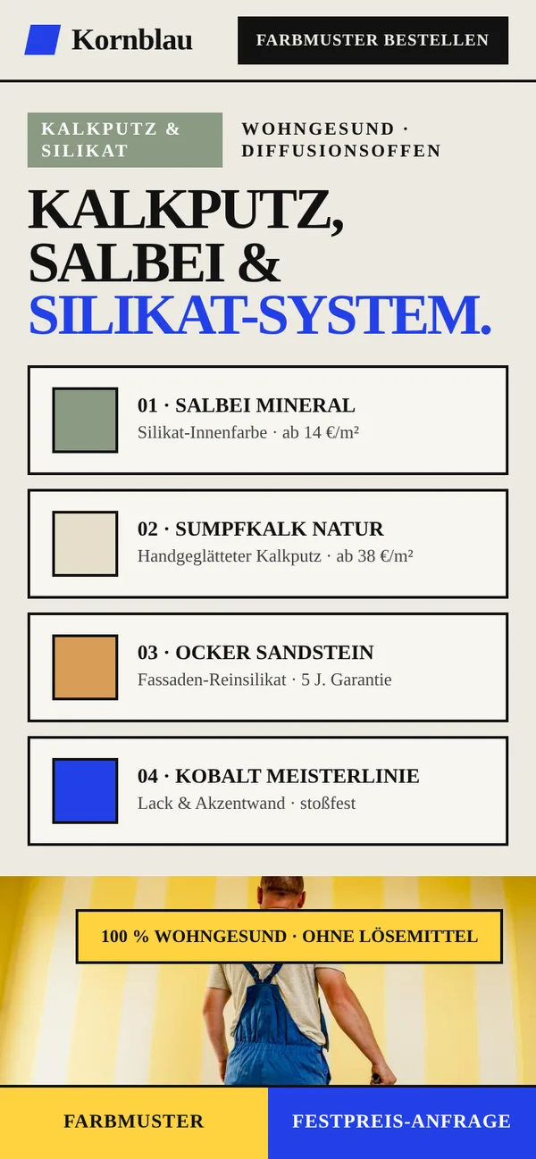 Konzept „Malerei Kornblau“, Ansicht 2 auf dem Smartphone